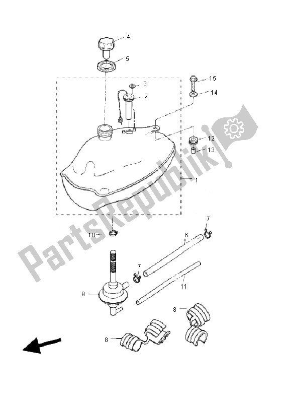 Todas las partes para Depósito De Combustible de Yamaha EW 50N Slider 2010