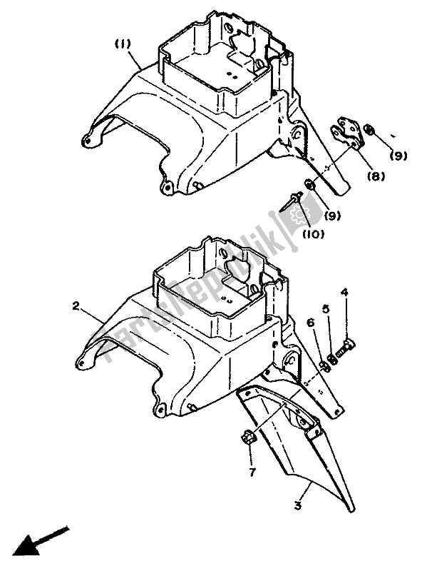 Tutte le parti per il Alternato (parafango) del Yamaha XTZ 750 Supertenere 1991