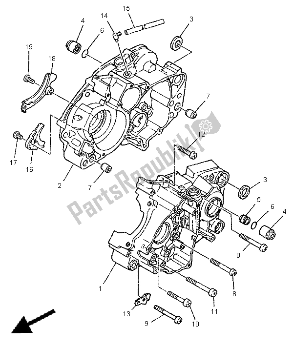 Tutte le parti per il Carter del Yamaha DT 125R 1998