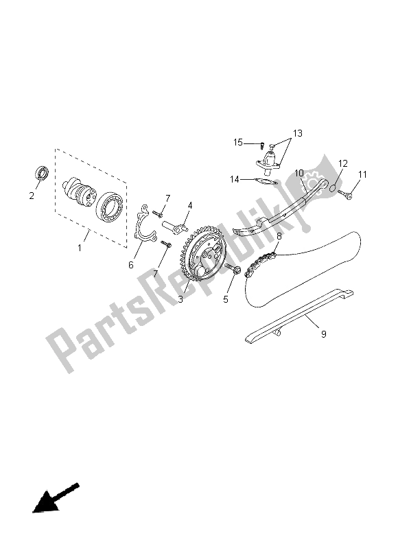 Tutte le parti per il Albero A Camme E Catena del Yamaha YP 125 RA 2015