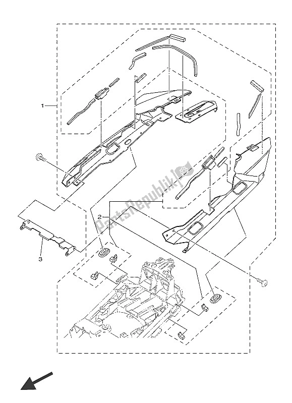 Todas las partes para Alternativo 1 Para Chasis de Yamaha FJR 1300 PA 2016
