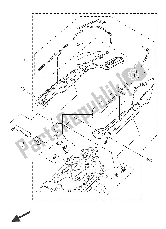 Tutte le parti per il Alternare 1 Per Il Telaio del Yamaha FJR 1300 PA 2016