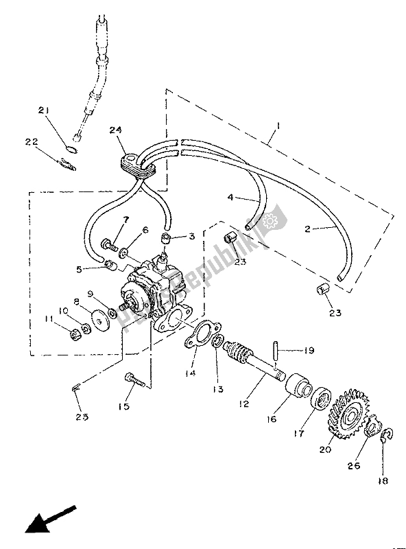 Tutte le parti per il Pompa Dell'olio del Yamaha TZR 250 1988