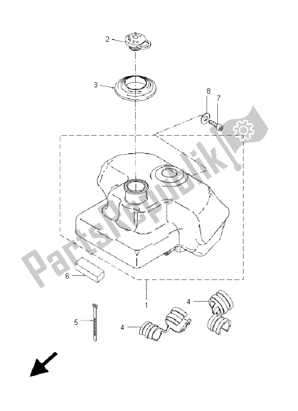 Toutes les pièces pour le Cuve à Mazout du Yamaha CW 50L BWS 2009