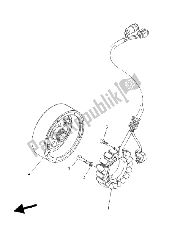 Todas las partes para Generador de Yamaha YFM 660F Grizzly 2007