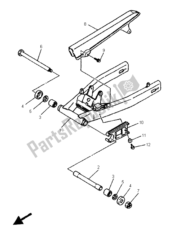 Tutte le parti per il Braccio Posteriore del Yamaha XJ 600S Diversion 1996