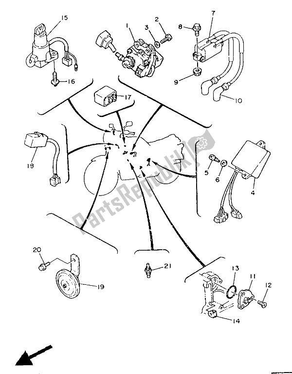 Tutte le parti per il Elettrico 2 del Yamaha RD 350 LC 1986