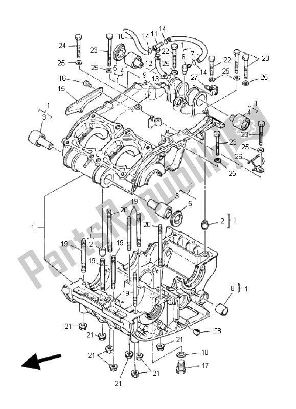 Alle onderdelen voor de Carter van de Yamaha YFZ 350 Banshee 2006