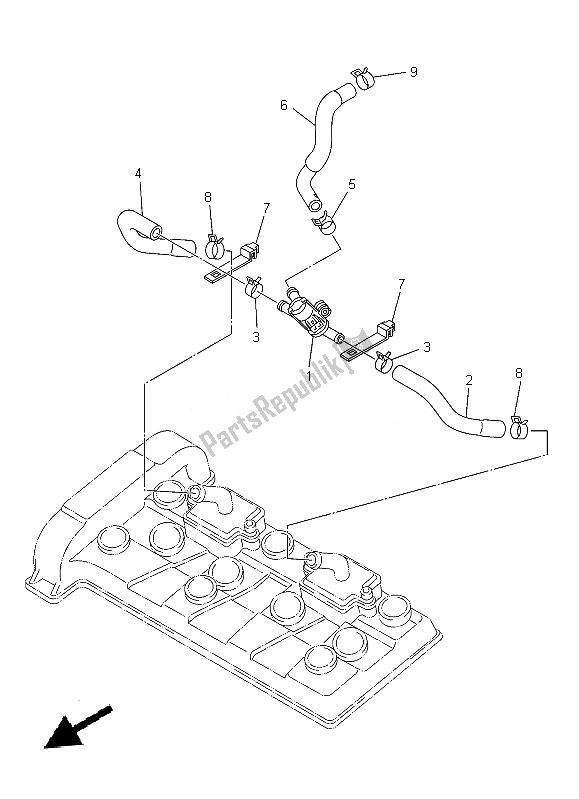 All parts for the Air Induction System of the Yamaha XJ 6N 600 2014