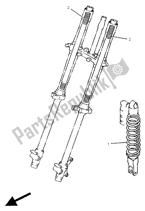 Tutte le parti per il Alternato (telaio) del Yamaha YZ 80 LC 1999