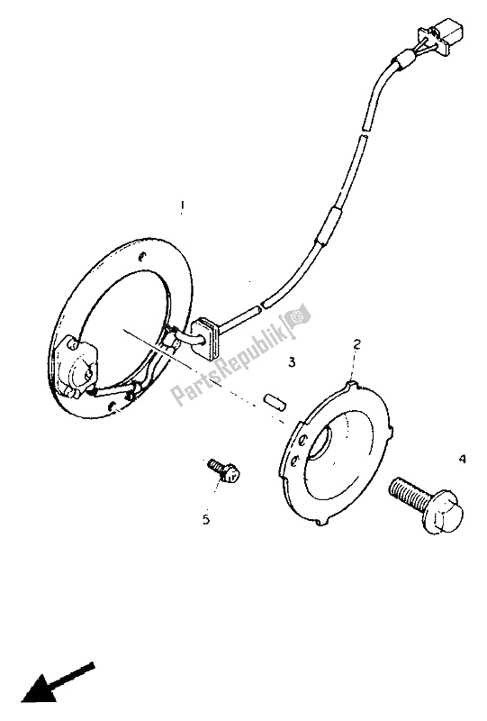 Toutes les pièces pour le Ramasser Bobine Et Gouverneur du Yamaha FJ 1200 1991