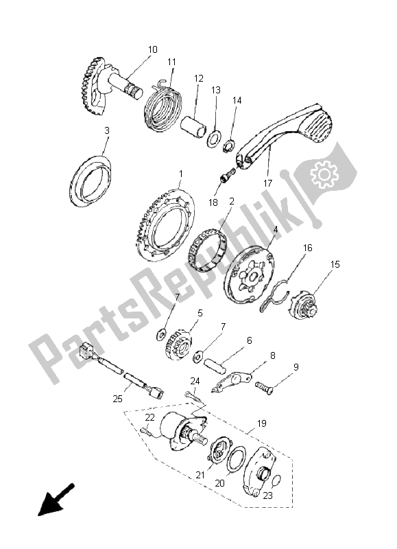 Toutes les pièces pour le Entrée du Yamaha YN 50 Neos 2005