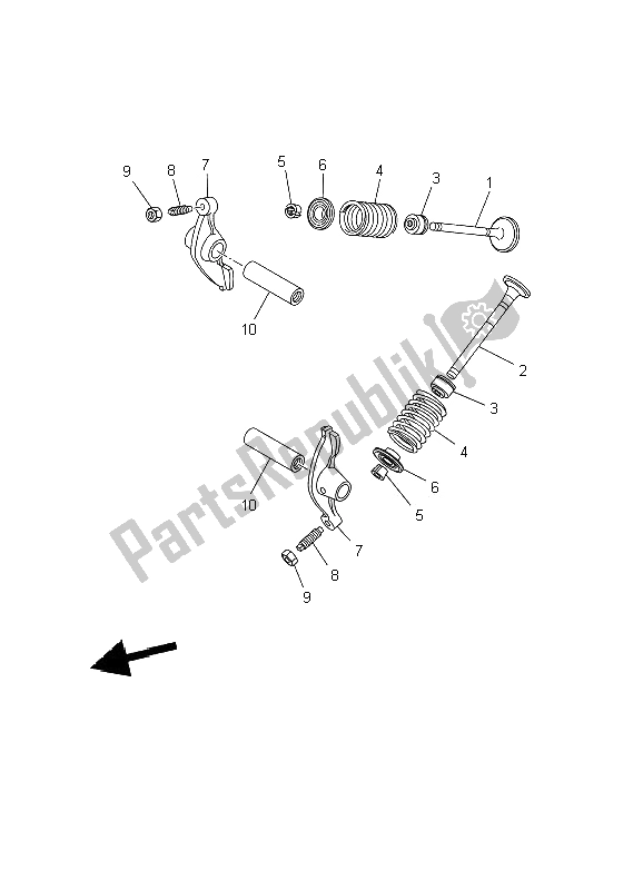 All parts for the Valve of the Yamaha TT R 90 P 2002