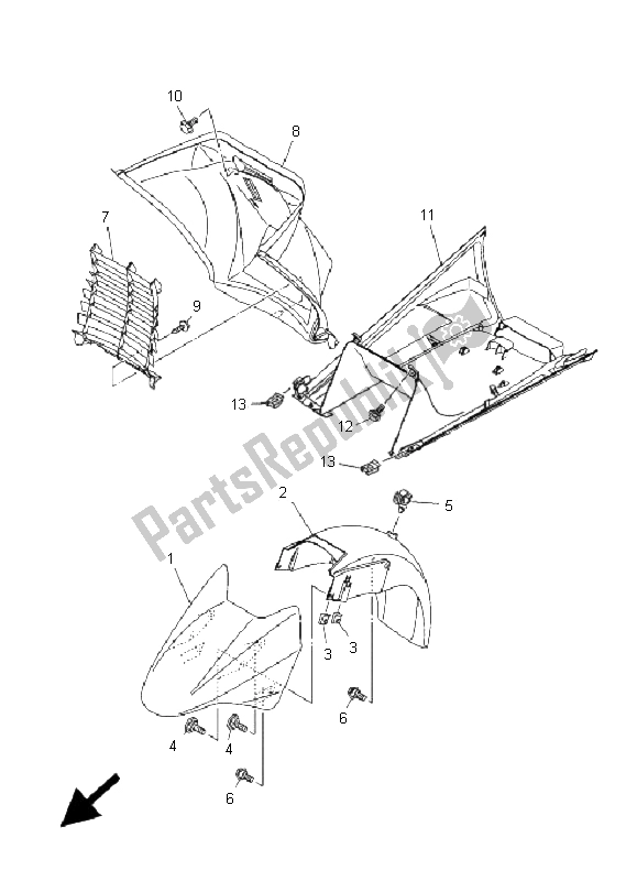 Todas las partes para Defensa de Yamaha YP 400 Majesty 2008