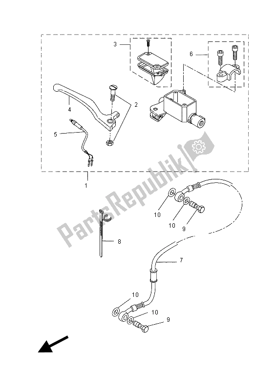 Tutte le parti per il Pompa Freno Anteriore del Yamaha YQ 50 Aerox 2012