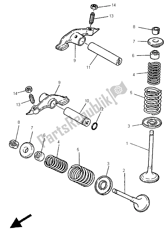 Tutte le parti per il Sistema Di Valvole del Yamaha SR 125 1996