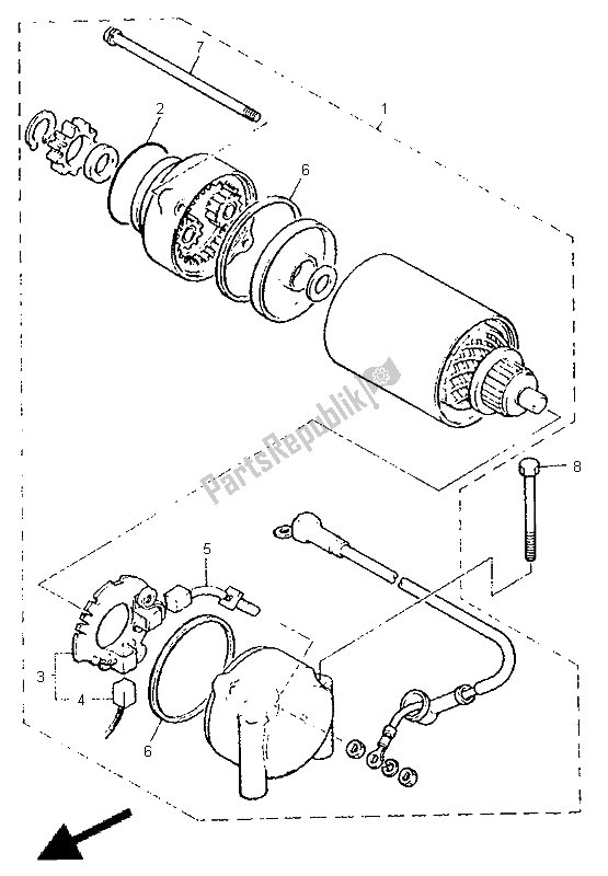 Tutte le parti per il Motore Di Avviamento del Yamaha XJ 900S Diversion 1998