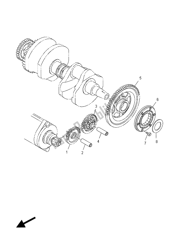 Todas las partes para Embrague De Arranque de Yamaha VMX 17 1700 2012