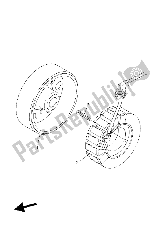 Alle onderdelen voor de Generator van de Yamaha FJR 1300 2002