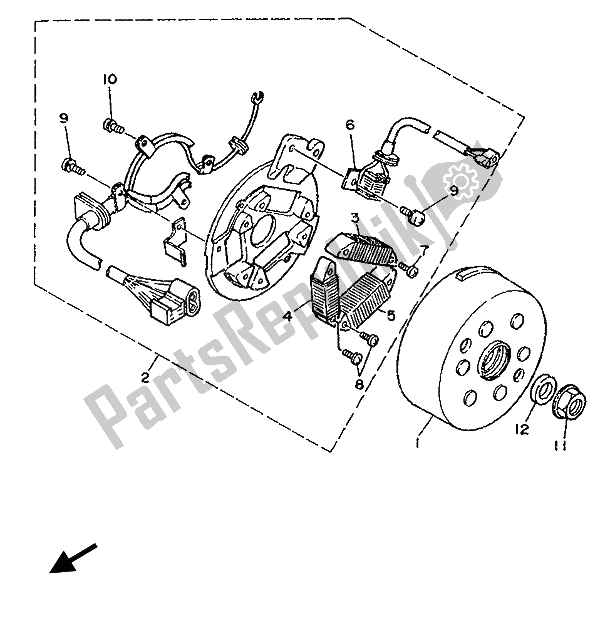 Wszystkie części do Generator Yamaha DT 125R 1992