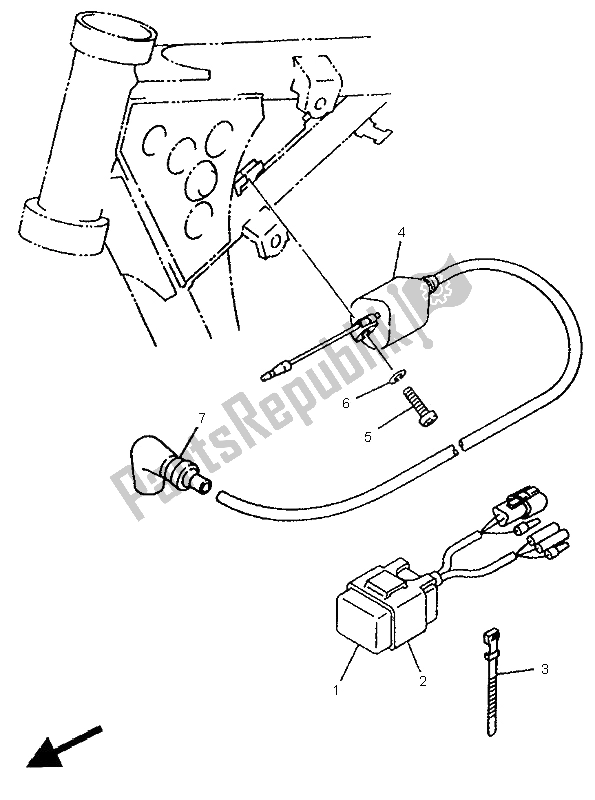 All parts for the Electrical 1 of the Yamaha YZ 80 LW 1995