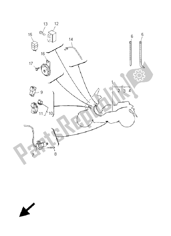 Tutte le parti per il Elettrico 2 del Yamaha YP 125R X MAX 2006