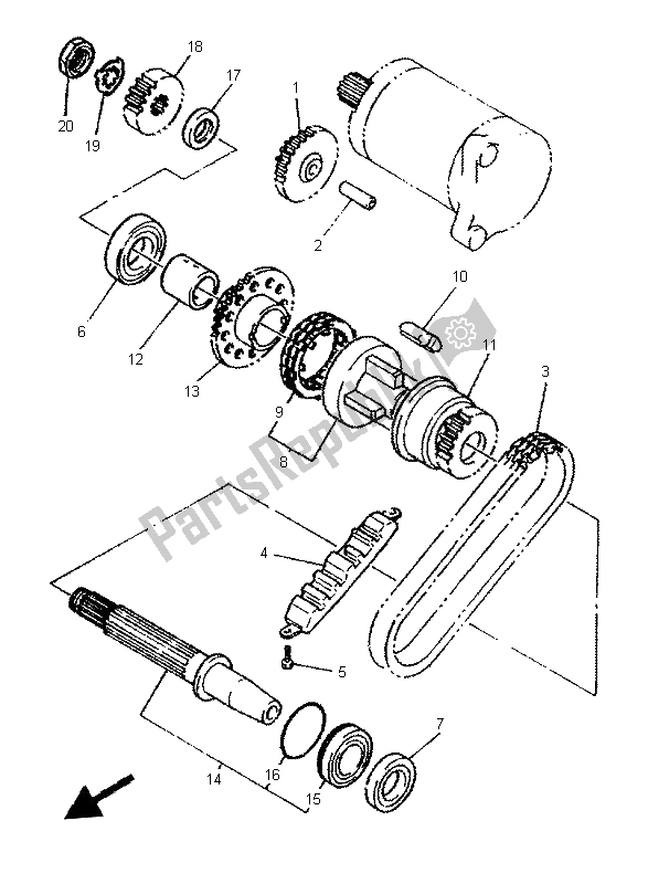 Tutte le parti per il Frizione Di Avviamento del Yamaha XJ 600S Diversion 1996