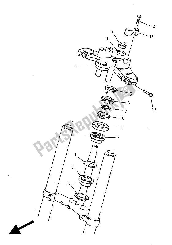 Wszystkie części do Sterowniczy Yamaha XJ 600S Diversion 1998