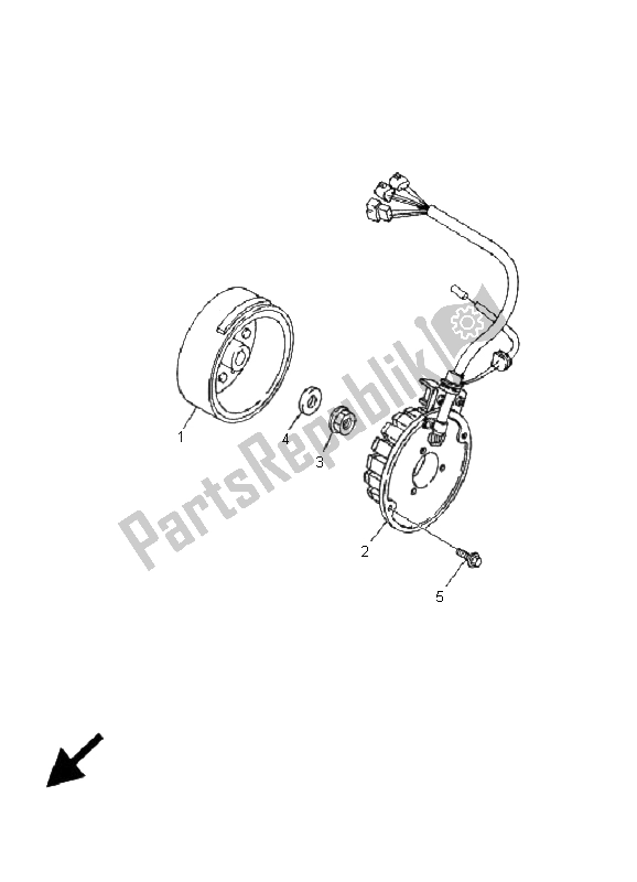 Todas las partes para Generador de Yamaha TDR 125 2001