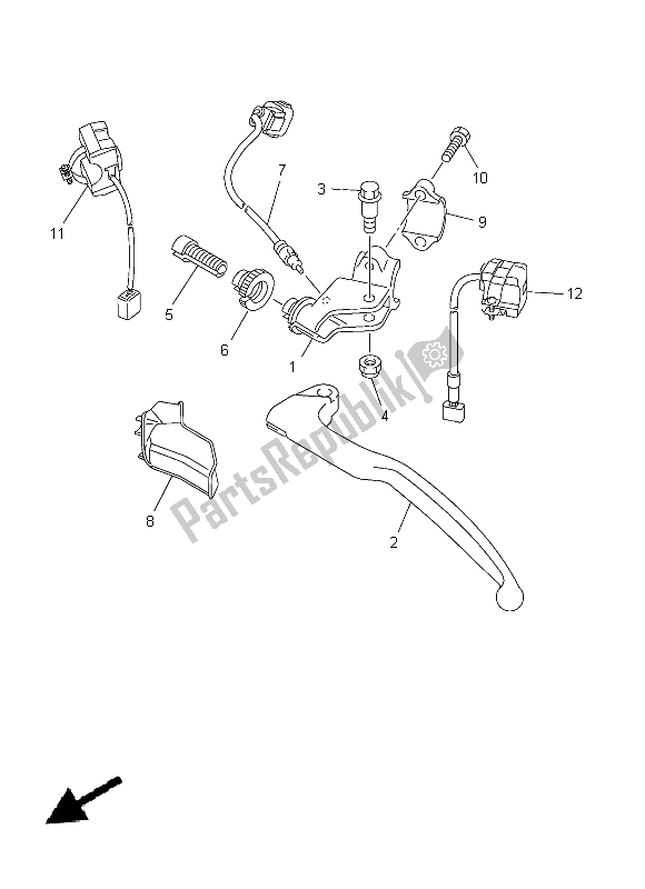 Todas las partes para Interruptor De Palanca Y Palanca de Yamaha YZ 250 FX 2015