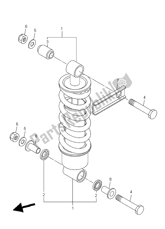 Tutte le parti per il Sospensione Posteriore del Yamaha XJ6 SA Diversion 600 2009