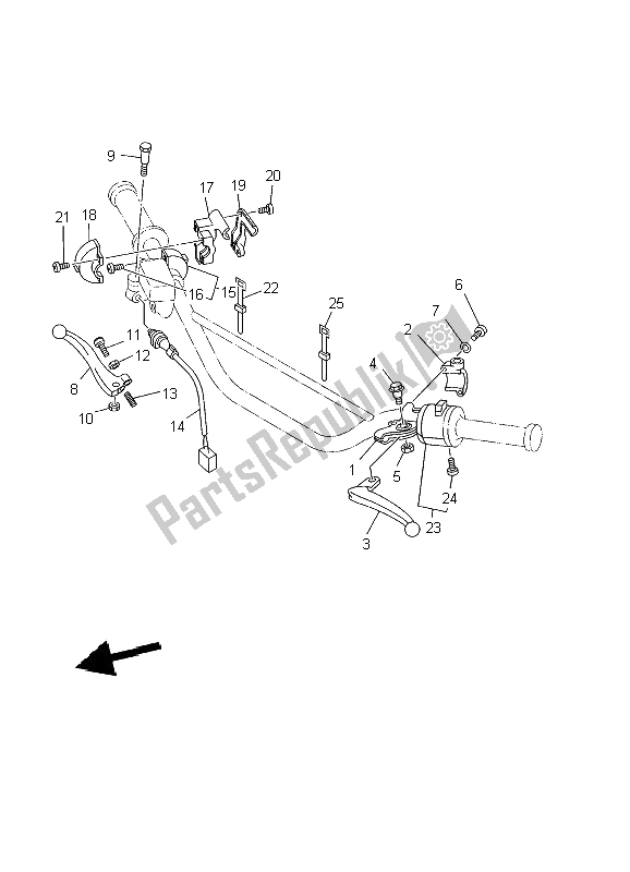 Tutte le parti per il Impugnatura Interruttore E Leva del Yamaha DT 125R 2002