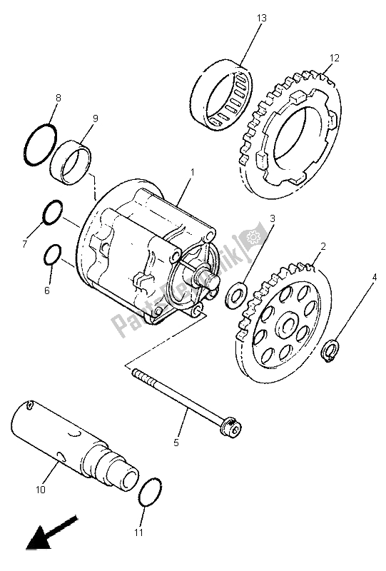 All parts for the Oil Pump of the Yamaha XJR 1200 1995