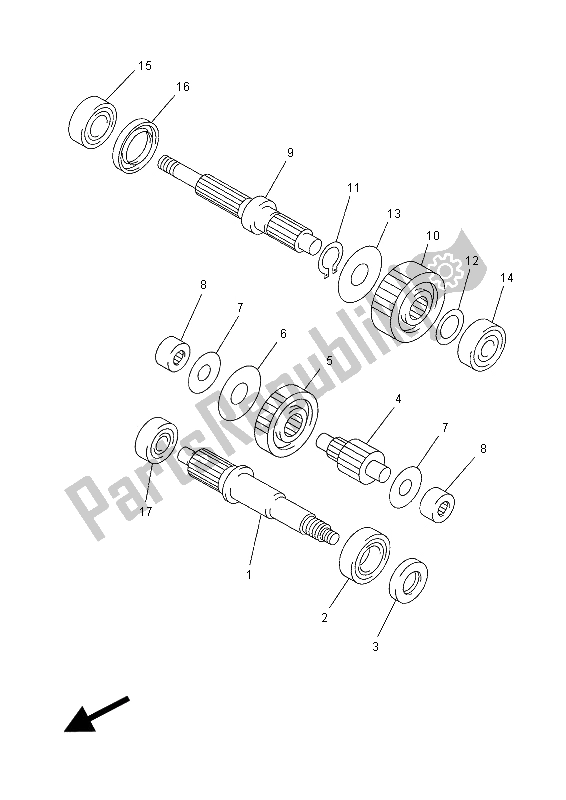 All parts for the Transmission of the Yamaha YP 250R X MAX 2012