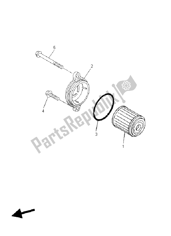 All parts for the Oil Cleaner of the Yamaha YZ 450F 2011