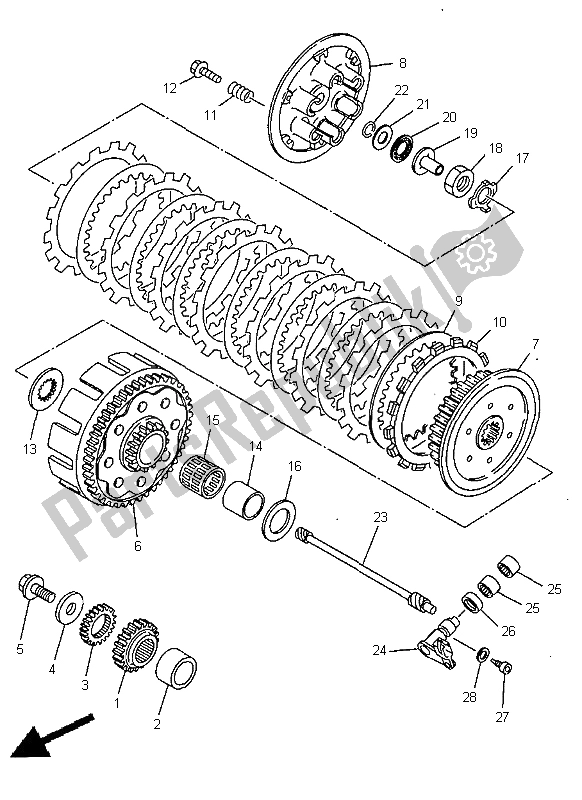 Todas las partes para Embrague de Yamaha YZ 250 1999