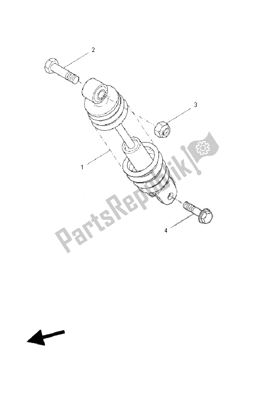 All parts for the Rear Suspension of the Yamaha EW 50N Slider 2010