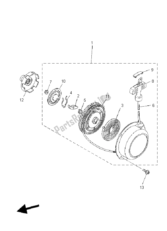 All parts for the Alternate For Engine of the Yamaha YFM 450F Grizzly EPS 2011