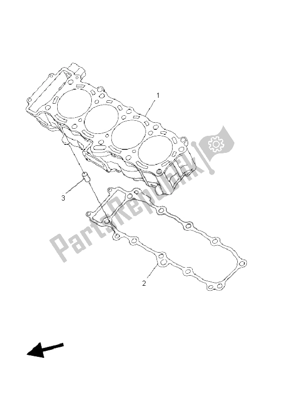 All parts for the Cylinder of the Yamaha FZ1 N Fazer 1000 2009