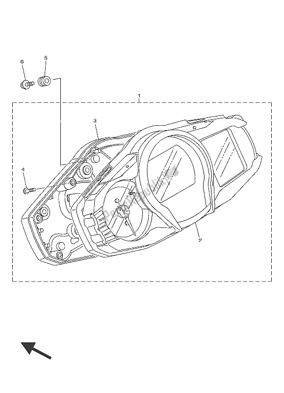 All parts for the Meter of the Yamaha FJR 1300 AS 2016