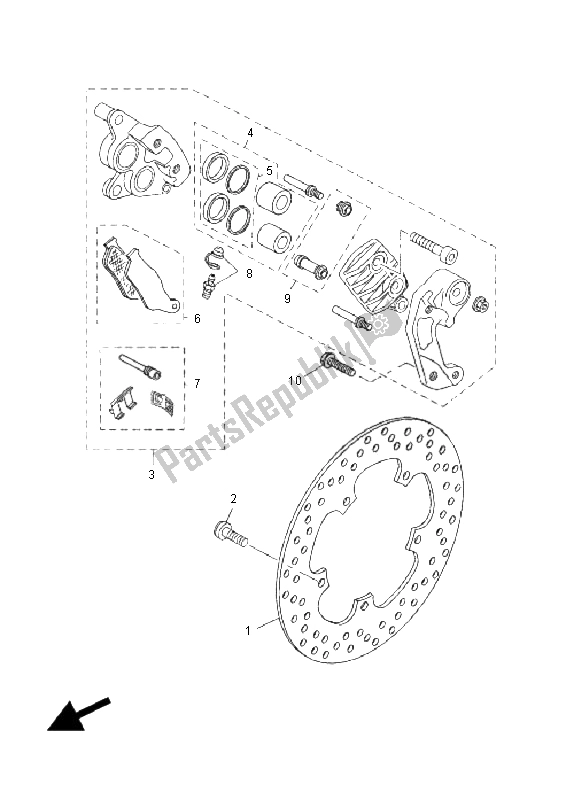 Todas las partes para Pinza De Freno Delantero de Yamaha YP 125R X MAX 2008