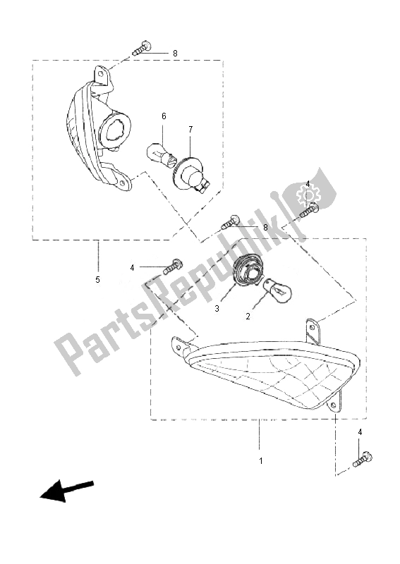 Alle onderdelen voor de Knipperlicht van de Yamaha VP 250 X City 2010