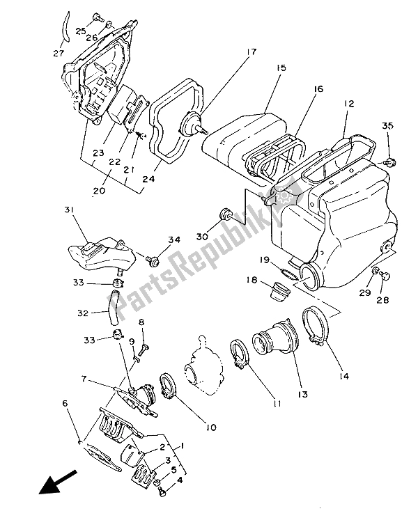 Tutte le parti per il Presa del Yamaha YZ 80 1986