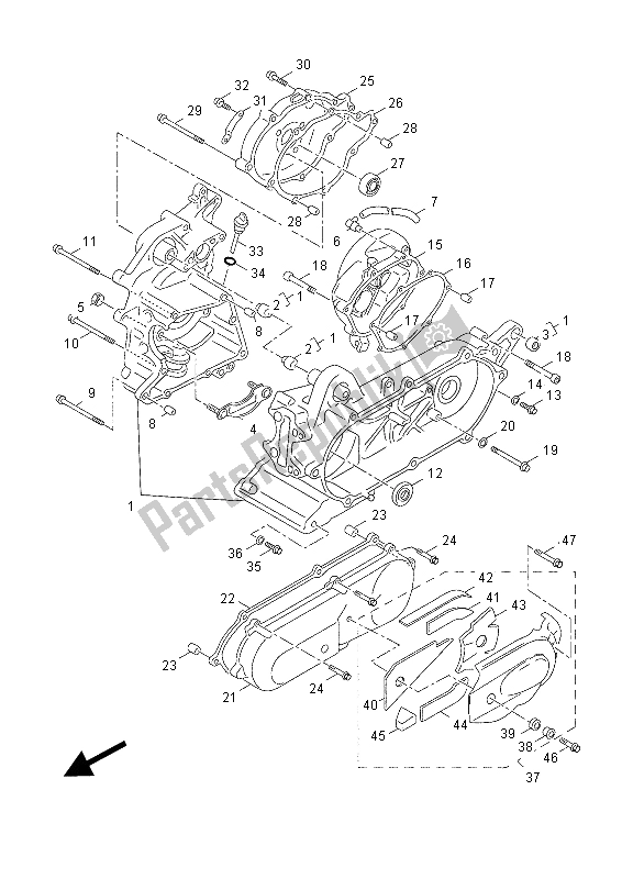 Wszystkie części do Korbowód Yamaha YN 50 FU 2015
