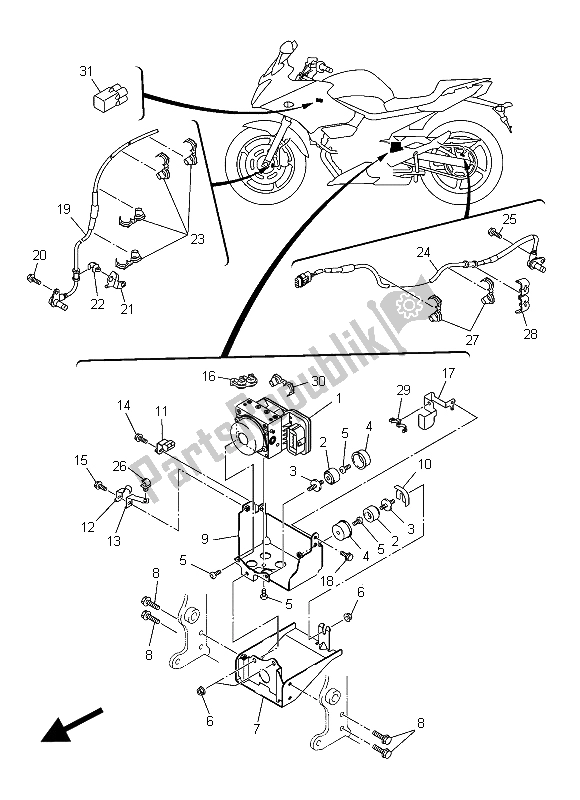 All parts for the Electrical 3 of the Yamaha XJ6 SA 600 2015