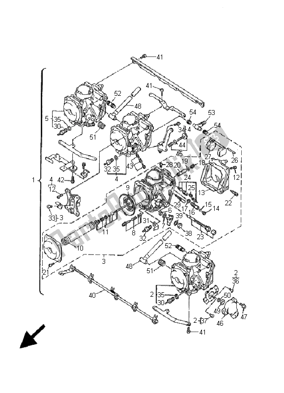 Tutte le parti per il Carburatore del Yamaha XJ 600S Diversion 2001