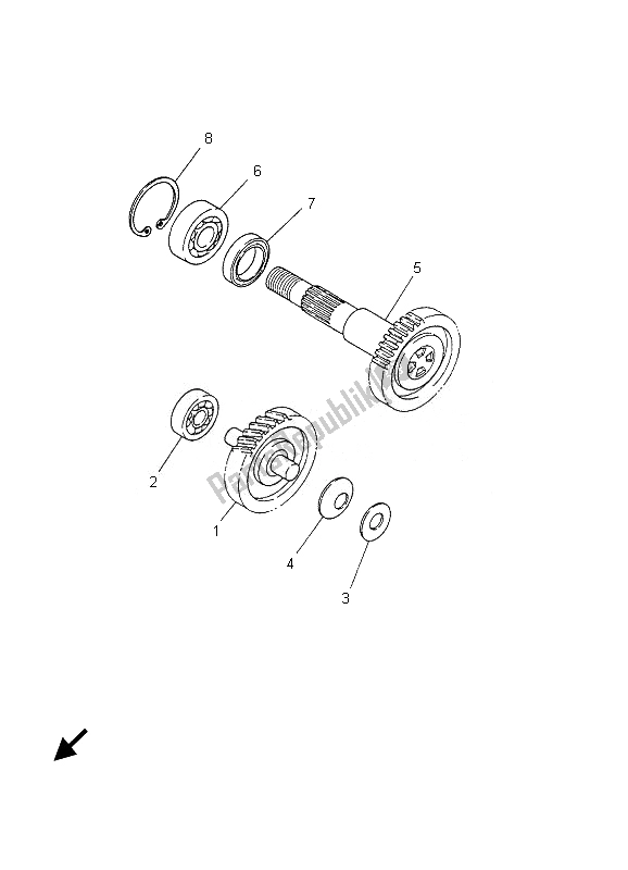 All parts for the Transmission of the Yamaha CS 50R AC JOG 2007