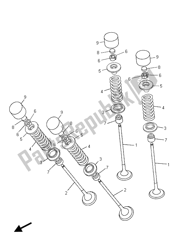 All parts for the Valve of the Yamaha FZ8 NA 800 2015