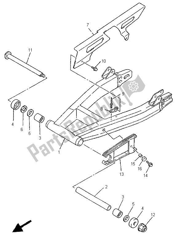 Todas las partes para Brazo Trasero de Yamaha XJR 1200 SP 1997