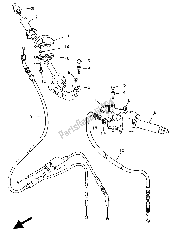 Tutte le parti per il Maniglia E Cavo Dello Sterzo del Yamaha TZR 125 1993